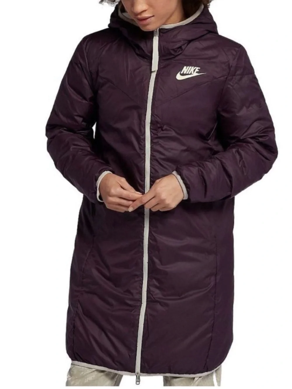 NIKE Sportswear Windrunner Reversible Down Fill Long Puffer Coat Jacket